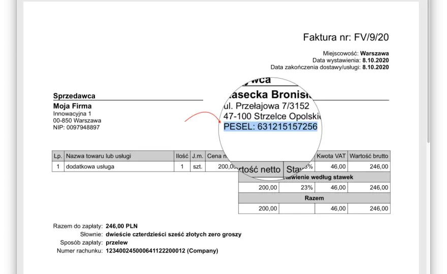 Gdzie dokładnie znaleźć plus kod 5 na fakturze i dlaczego to ważne?